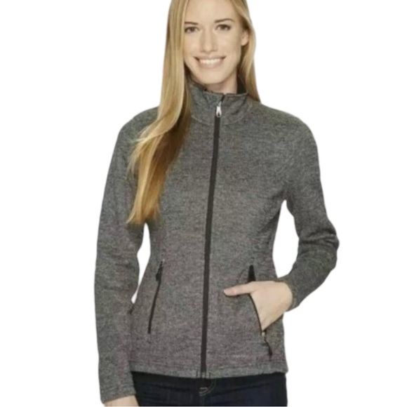 SPYDER Endur Full Zip Mid Weight Fleece Lined Sweater Jacket Winter Grey Size M - Picture 1 of 16
